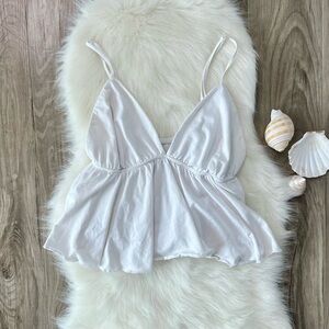 Wild Fable white cotton spaghetti strap tank top size large